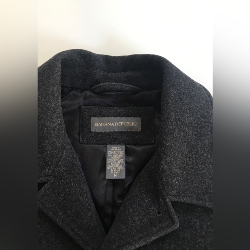 Banana Republic Mens Wool Cashmere Coat Grey Size: M - Picture 5 of 11